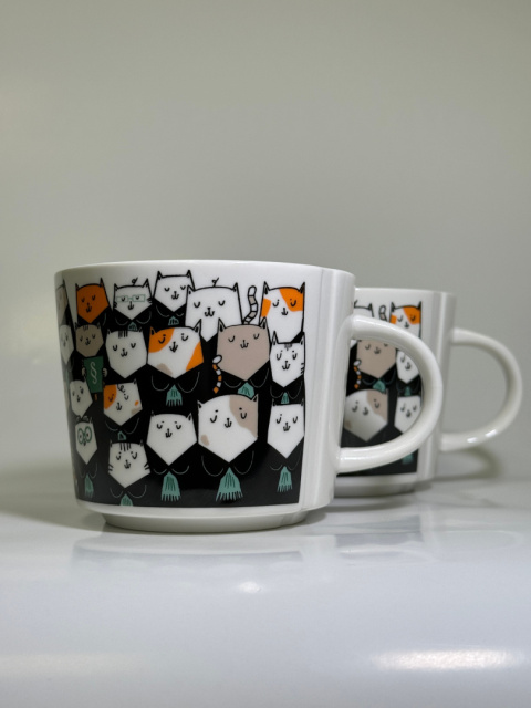 Porcelanowy kubek - Koty Porcelanowy kubek - Koty