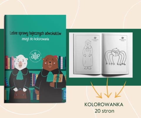 Zeszyt do kolorowania "Leśne Sprawy Bajecznych Adwokatów"